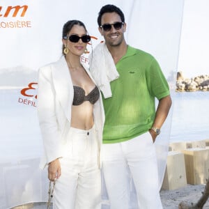 Iris Mittenaere et son compagnon Diego El Glaoui - Photocall lors du défilé Etam Croisière au Domaine de Murtoli, Corse © Cyril Moreau / Bestimage 