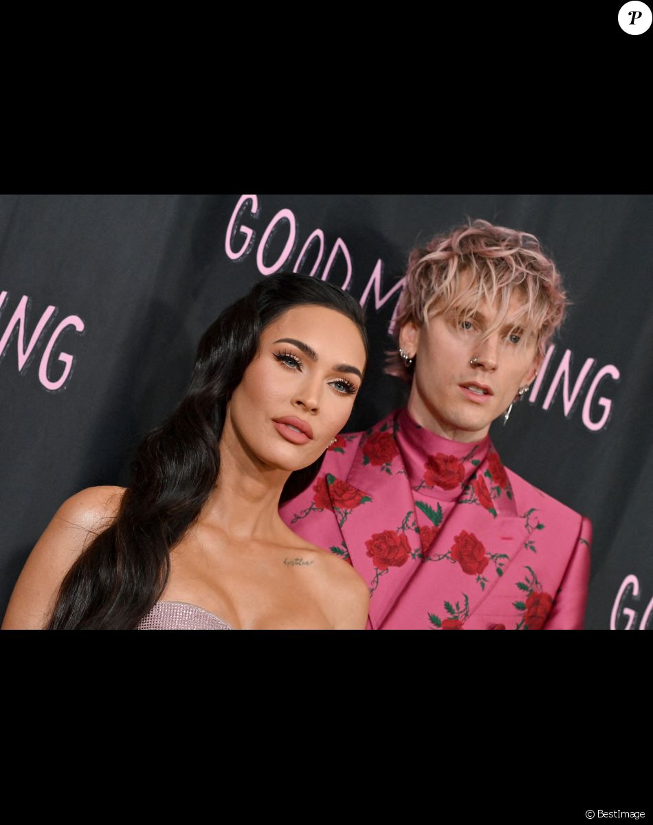 Megan Fox et Machine Gun Kelly. - Photocall du film "Good Mourning" à Los Angeles