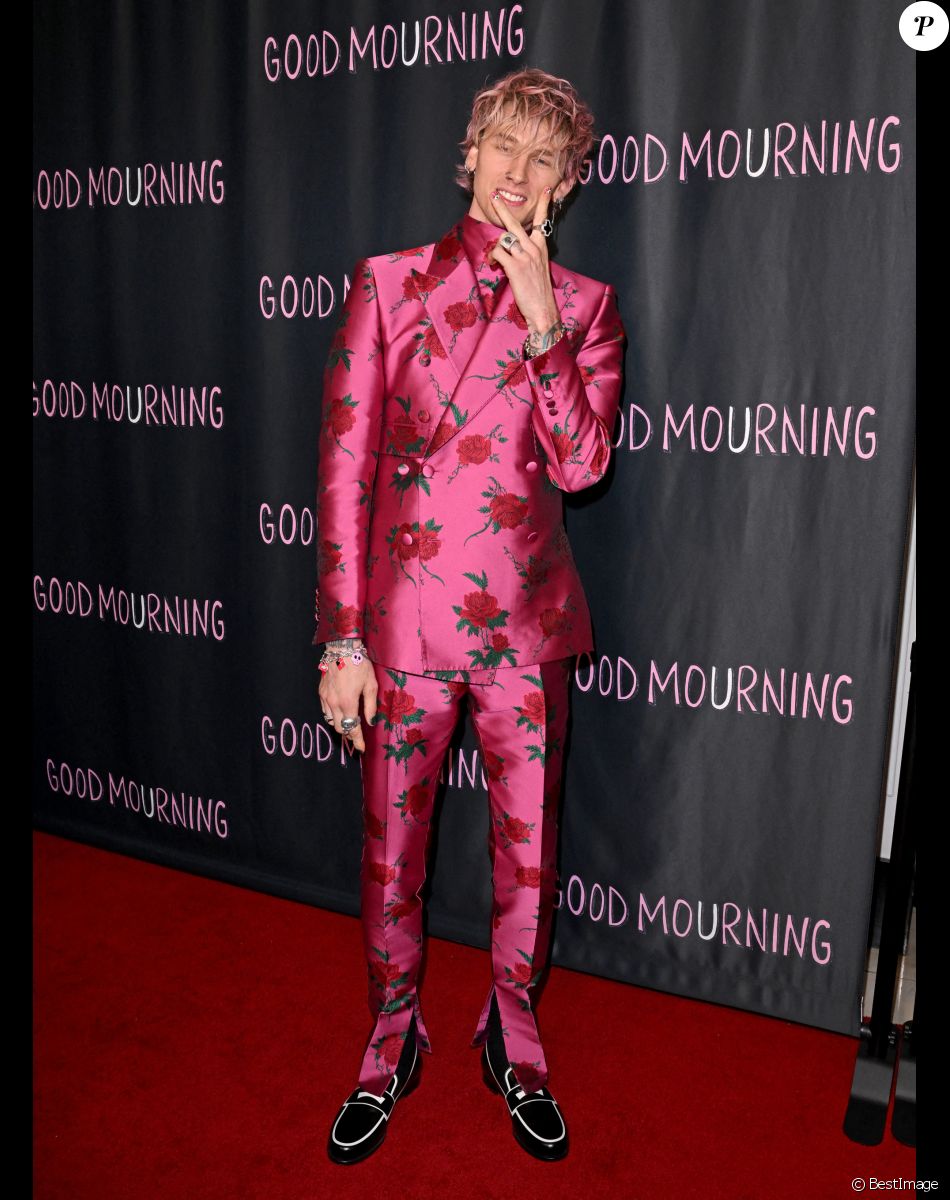 Machine Gun Kelly. - Photocall du film "Good Mourning" à Los Angeles, le 12 mai 2022.