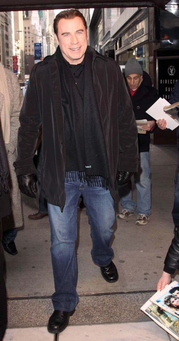 John Travolta en promo pour From Paris with Love, à New York, le 29 janvier 2010