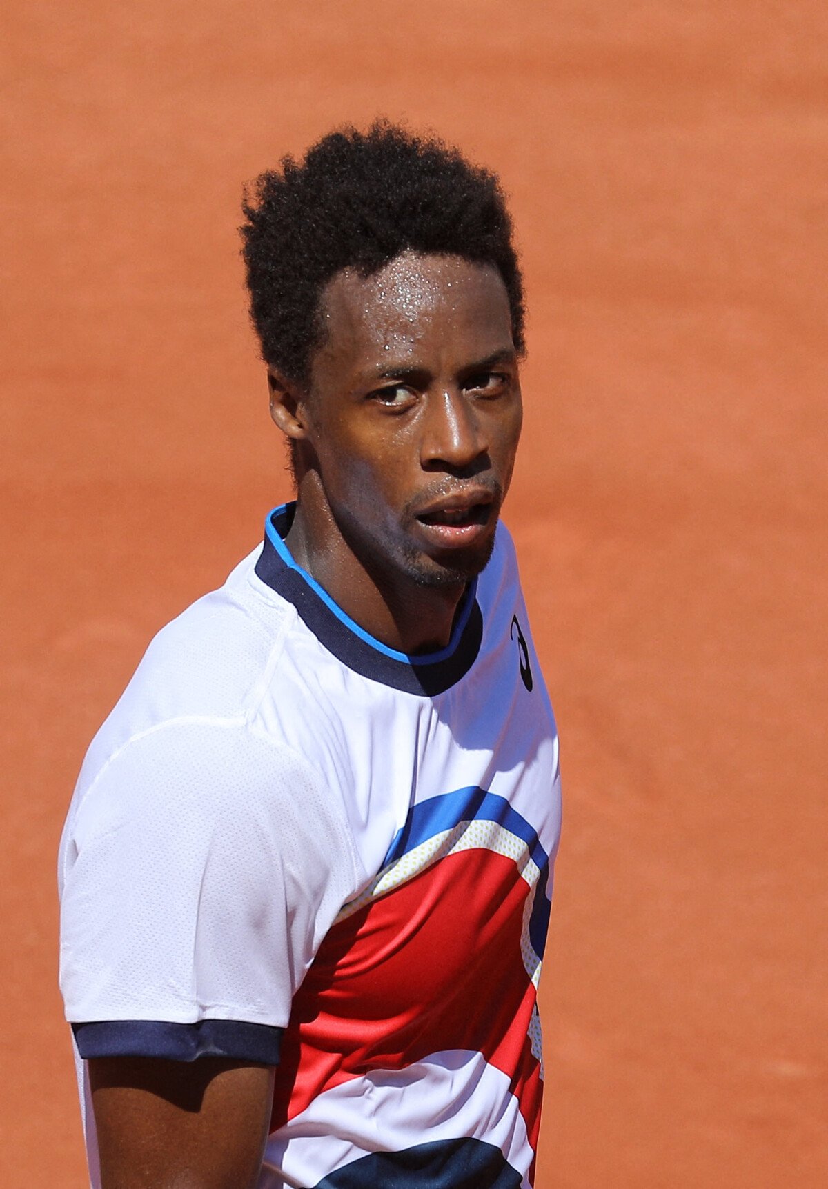 Photo Gael Monfils lors des internationaux de France de Roland Garros