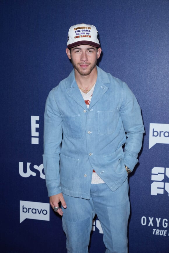 Nick Jonas au photocall "NBCUniversal Upfront" à New York, le 16 mai 2022. 