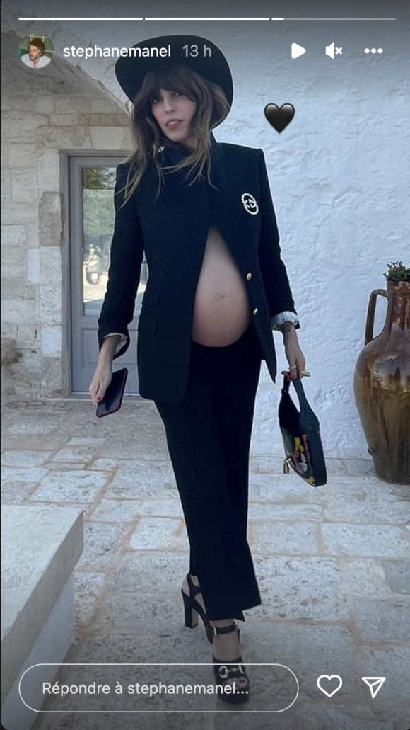 Photo de Lou Doillon, enceinte de son deuxième enfant, postée par son compagnon Stéphane Manel