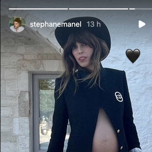 Photo de Lou Doillon, enceinte de son deuxième enfant, postée par son compagnon Stéphane Manel