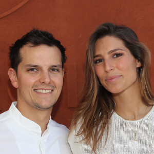 Laury Thilleman et son compagnon Juan Arbelaez au village lors des internationaux de France de Roland Garros à Paris, le 10 juin 2017. © Dominique Jacovides - Cyril Moreau/ Bestimage 