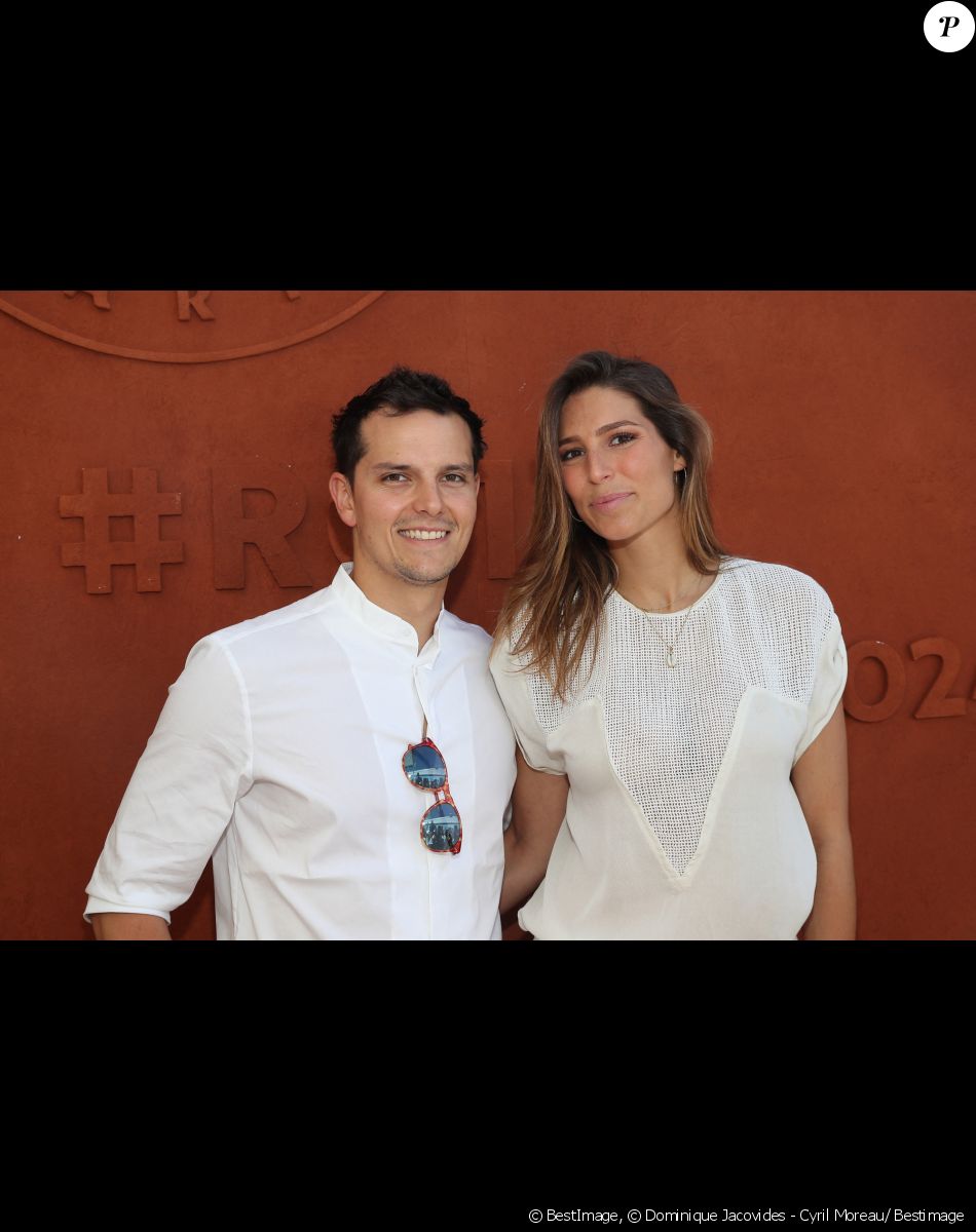 Laury Thilleman et son compagnon Juan Arbelaez au village lors des internationaux de France de Roland Garros à Paris, le 10 juin 2017. © Dominique Jacovides - Cyril Moreau/ Bestimage