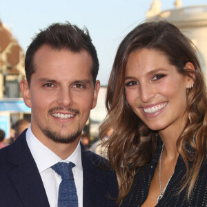 Laury Thilleman (Miss France 2011) et son compagnon Juan Arbelaez - Tapis rouge avant la projection de "Good Time" lors 43ème Festival du Cinema Americain de Deauville le 2 septembre 2017. © Denis Guignebourg/Bestimage 