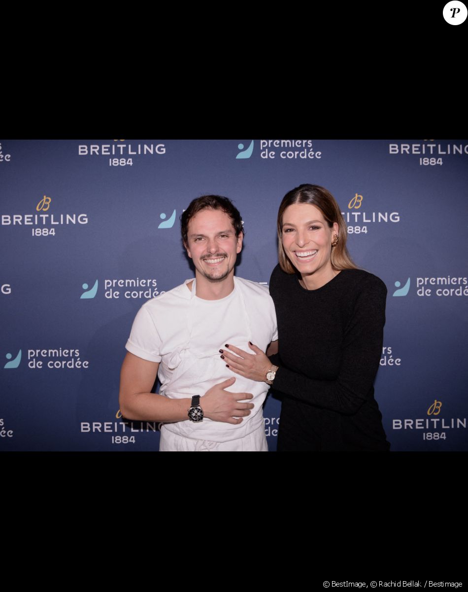 Exclusif - Juan Arbelaez et Laury Thilleman - Dîner de charité Breitling pour l'association "Premiers de cordée" à la Samaritaine à Paris le 8 octobre 2021. Lancement de la montre Superocean de 42 mm en édition limitée de 250 exemplaires,et dîner de charité et vente aux enchères caritative à La Samaritaine, sous le patronage de Breitling, pour récolter des fonds. Le menu de ce dîner unique a été préparé par un duo de chefs : le célèbre colombien J.Arbelaez et l'Italien D.Imbroisi. Attachées aux valeurs de générosité et de solidarité, l'association Premiers de Cordée et Breitling font désormais équipe pour aider les enfants hospitalisés via une pratique sportive adaptée. © Rachid Bellak / Bestimage © Rachid Bellak / Bestimage