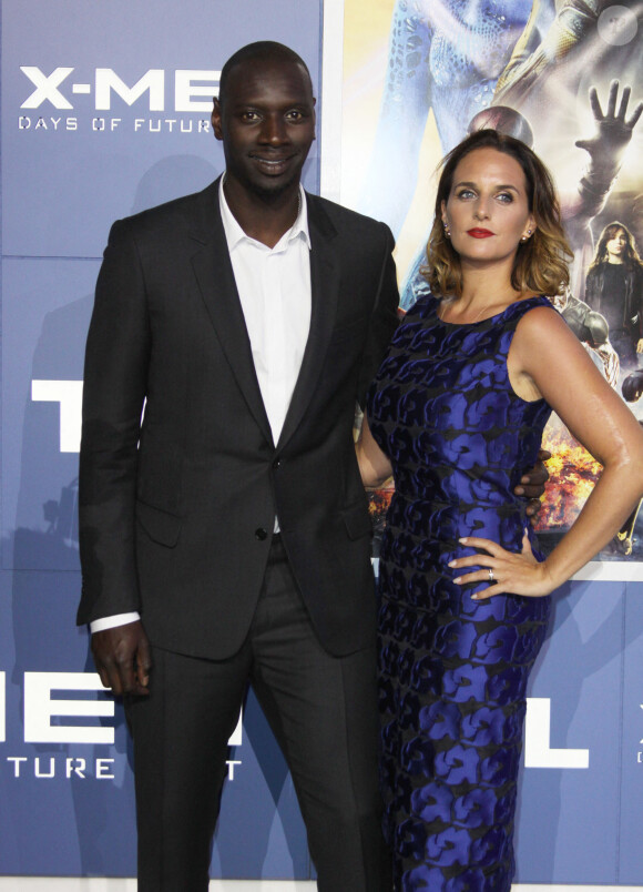 Omar Sy et sa femme Hélène - People à la première du film "Days of Future Past" au centre Jacob Javits à New York. Le 10 mai 2014 