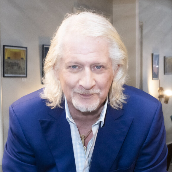 Patrick Sebastien lors de l'enregistrement de l'émission "Olympiascope" à Paris, diffusée le 19 mai sur Olympia TV, une chaîne du groupe Canal+ et en replay sur myCANAL. Le 6 avril 2022 © Jack Tribeca / Bestimage 