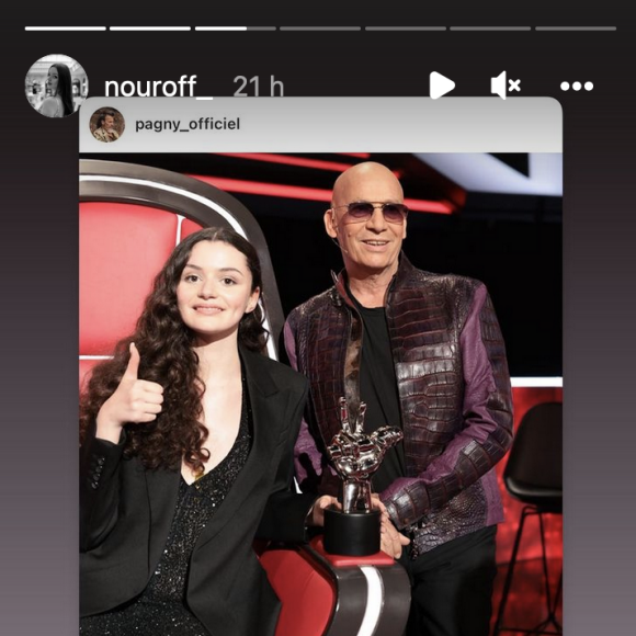 Nour est la grande gagnante de la saison 11 de "The Voice" après avoir évolué dans l'équipe de Florent Pagny - Instagram