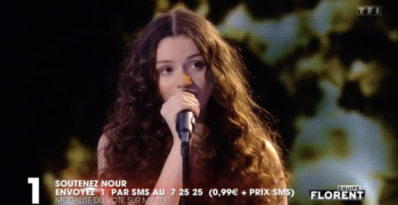 Nour (équipe de Florent Pagny) lors de la finale de "The Voice" - Émission du 21 mai 2022, TF1