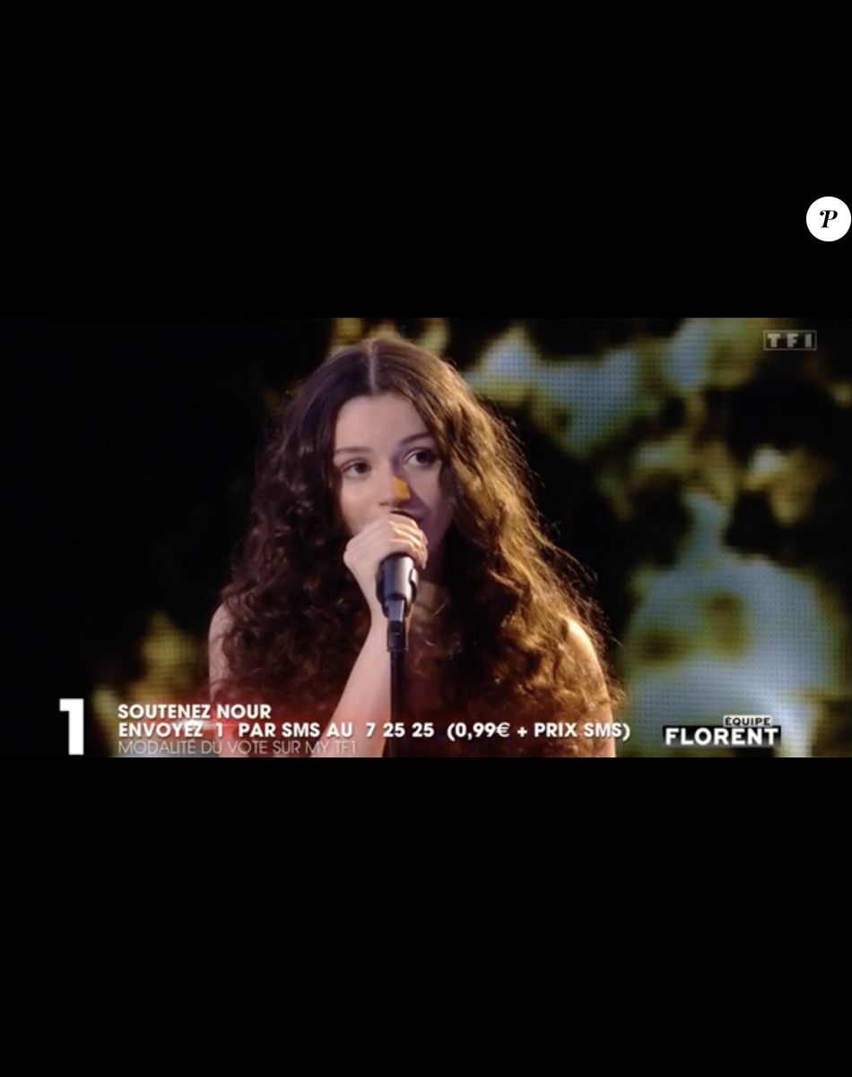 Nour (équipe de Florent Pagny) lors de la finale de "The Voice" - Émission du 21 mai 2022, TF1