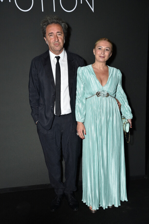 Paolo Sorrentino et sa femme Daniela D'Antonio - Soirée "Women In Motion" au Château de la Castre lors du 75e Festival de Cannes. Le 22 mai 2022. © Olivier Borde / Bestimage