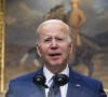 Joe Biden prenant la parole à Washington après la tuerie d'Uvalde au Texas le 24 mai 2022