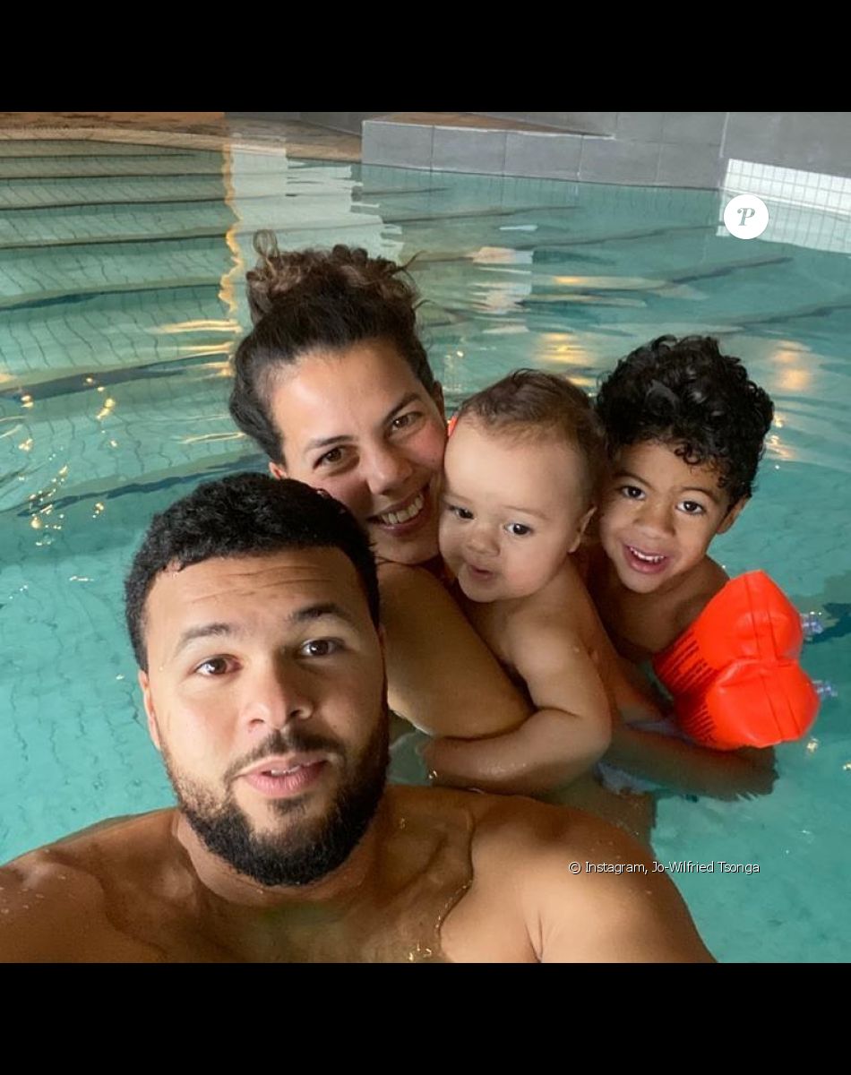 Jo-Wilfried Tsonga et sa famille.