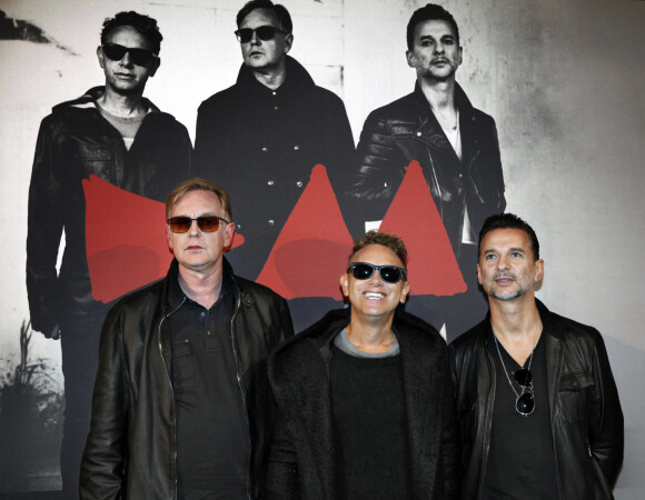 Andrew Fletcher, Martin Gore et Dave Gahan - Le groupe Depeche Mode à Stockholm, le 23 octobre 2012.