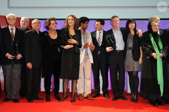 Les gagnants lors de la remise des prix Henri-Langlois à Vincennes le 1er février 2010