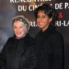 Bernadette Lafont et Audrey Pulvar lors de la remise des prix Henri-Langlois à Vincennes le 1er février 2010