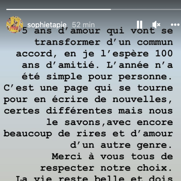 Sophie Tapie annonce la fin de son histoire avec Jean-Mathieu Marinetti, son époux