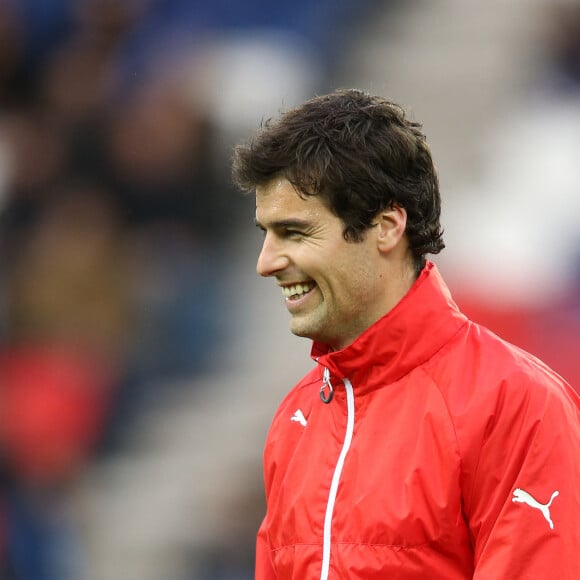 Yoann Gourcuff - People au match de football "PSG - Rennes" au Parc des Princes à Paris. Le 29 avril 2016 © Cyril Moreau / Bestimage 