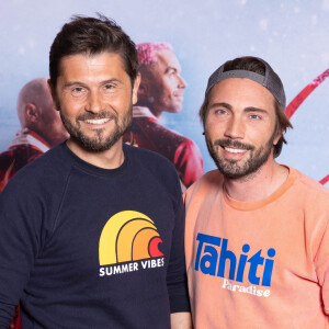 Exclusif - Christophe Beaugrand et son mari Ghislain Gerin - Avant-première du film "La Revanche des Crevettes Pailletées" au Grand Rex à Paris le 12 avril 2022. © Olivier Borde - Coadic Guirec / Bestimage