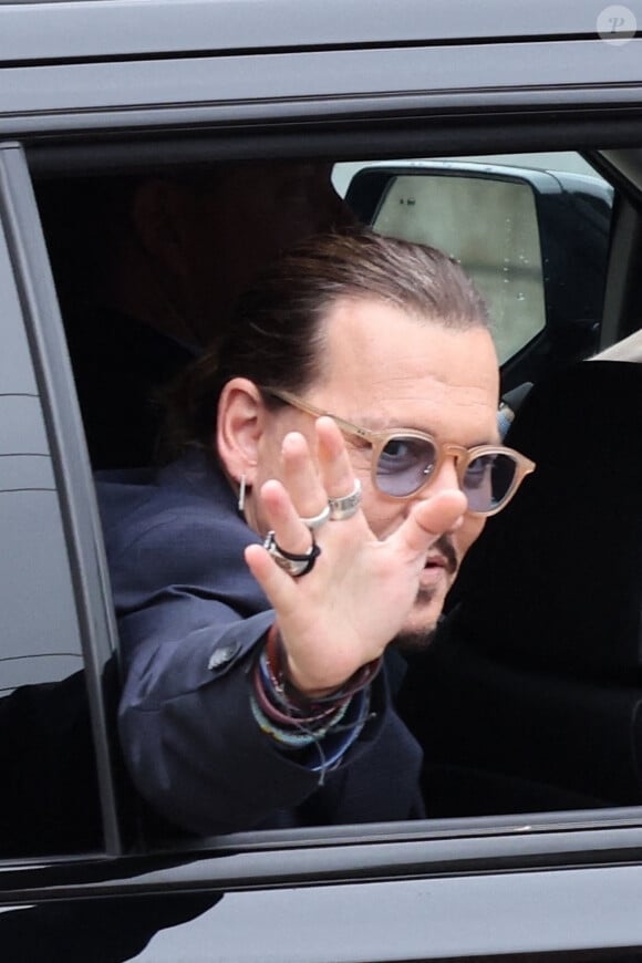 Johnny Depp au palais de justice de Fairfax, Virginie, Etats-Unis