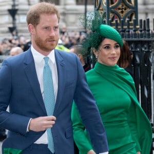 Le prince Harry, duc de Sussex, et Meghan Markle, duchesse de Sussex - La famille royale d'Angleterre lors de la cérémonie du Commonwealth en l'abbaye de Westminster à Londres. 