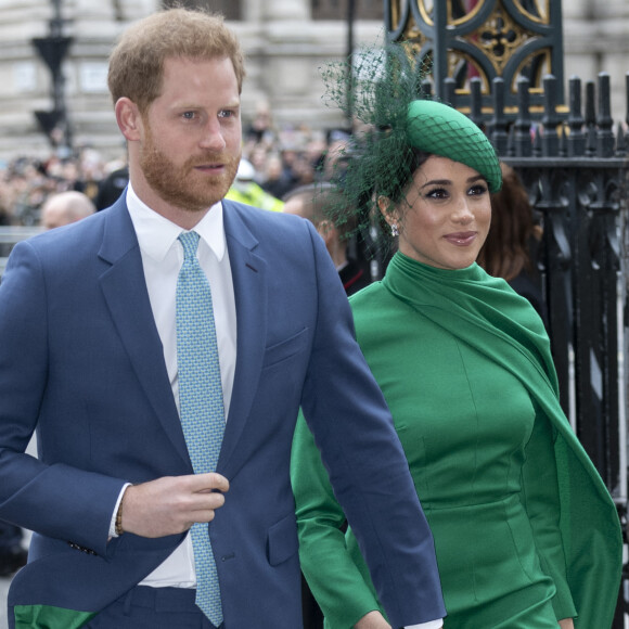 Le prince Harry, duc de Sussex, et Meghan Markle, duchesse de Sussex - La famille royale d'Angleterre lors de la cérémonie du Commonwealth en l'abbaye de Westminster à Londres. 
