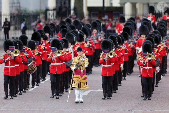 La troupe royale quitte buckingham palace pour la tradition de Trooping The Colou au Horse Guards Parade, le 2 juin 2022, pour le jubilé de platine de la Reine. Photo by Chris Jackson/PA Wire/ABACAPRESS.COM