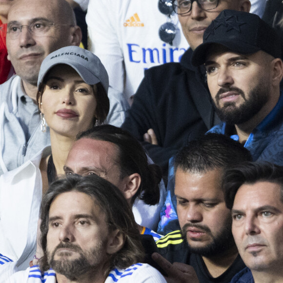 Nabilla (enceinte) et son mari Thomas Vergara - Les célébrités assistent à la victoire du Real Madrid face à Liverpool (1-0) en finale de la Ligue des Champions au stade de France, le 28 mai 2022. © Cyril Moreau / Bestimage