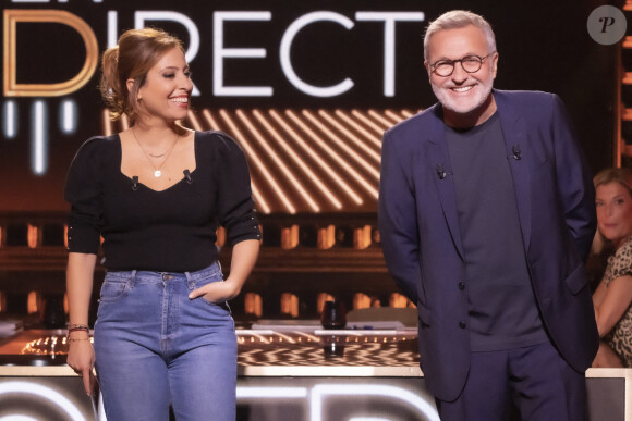 Exclusif - Léa Salamé, Laurent Ruquier - Sur le plateau de l'émission OEED (On Est En Direct) présentée par L.Salamé et L.Ruquier - Paris le 23/04/2022 - © Jack Tribeca / Bestimage