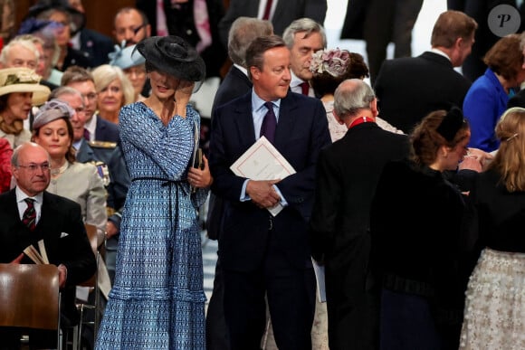 L'ancien Premier ministre britannique, David Cameron et sa femme Samantha - Les membres de la famille royale et les invités lors de la messe célébrée à la cathédrale Saint-Paul de Londres, dans le cadre du jubilé de platine (70 ans de règne) de la reine Elisabeth II d'Angleterre. Londres, le 3 juin 2022. 