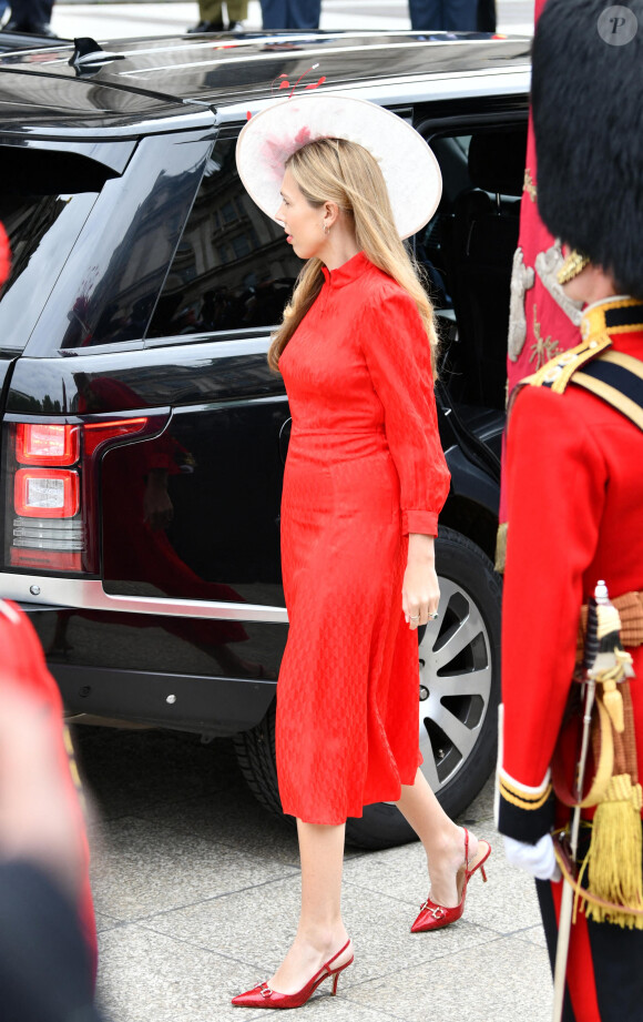 Carrie Johnson, la femme du premier ministre - Les membres de la famille royale et les invités lors de la messe du jubilé, célébrée à la cathédrale Saint-Paul de Londres le 3 juin 2022. 