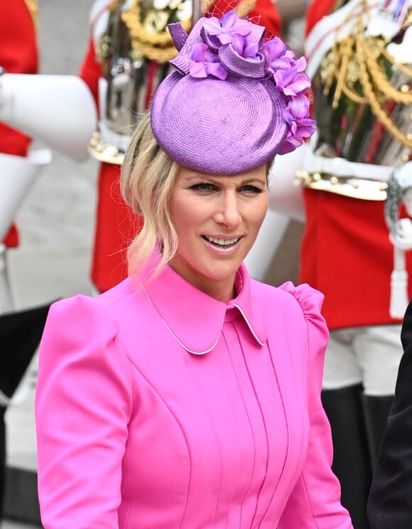 Zara Tindall - Les membres de la famille royale et les invités lors de la messe du jubilé, célébrée à la cathédrale Saint-Paul de Londres le 3 juin 2022. 