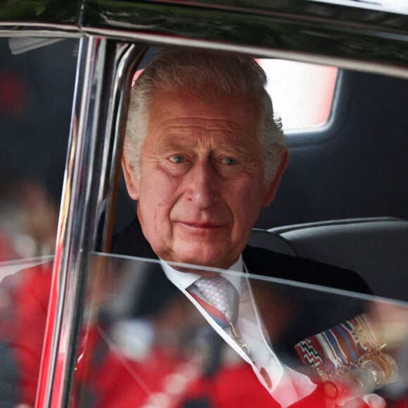 Le prince Charles, prince de Galles - Les membres de la famille royale et les invités lors de la messe du jubilé, célébrée à la cathédrale Saint-Paul de Londres le 3 juin 2022. 