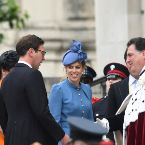 La princesse Beatrice d'York - Les membres de la famille royale et les invités lors de la messe célébrée à la cathédrale Saint-Paul de Londres, dans le cadre du jubilé de platine (70 ans de règne) de la reine Elisabeth II d'Angleterre. Londres, le 3 juin 2022. 