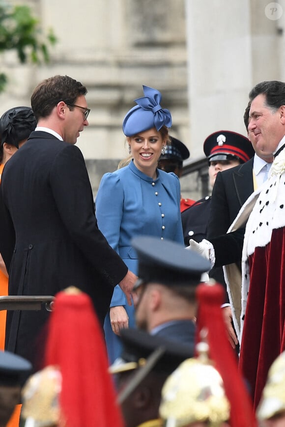 La princesse Beatrice d'York - Les membres de la famille royale et les invités lors de la messe célébrée à la cathédrale Saint-Paul de Londres, dans le cadre du jubilé de platine (70 ans de règne) de la reine Elisabeth II d'Angleterre. Londres, le 3 juin 2022. 