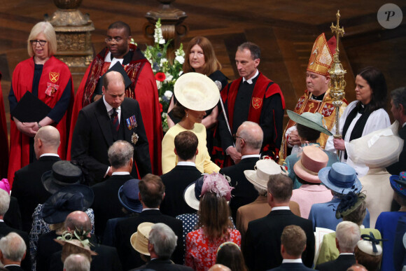le prince William, duc de Cambridge, Catherine Kate Middleton, duchesse de Cambridge - Les membres de la famille royale et les invités lors de la messe célébrée à la cathédrale Saint-Paul de Londres, dans le cadre du jubilé de platine (70 ans de règne) de la reine Elisabeth II d'Angleterre. Londres, le 3 juin 2022. 