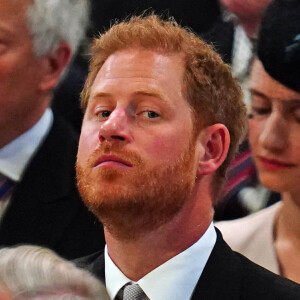 Le prince Harry - Les membres de la famille royale et les invités lors de la messe célébrée à la cathédrale Saint-Paul de Londres, dans le cadre du jubilé de platine (70 ans de règne) de la reine Elisabeth II d'Angleterre. Londres