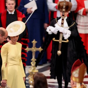 Le prince William, duc de Cambridge, et Catherine (Kate) Middleton, duchesse de Cambridge - Les membres de la famille royale et les invités lors de la messe célébrée à la cathédrale Saint-Paul de Londres, dans le cadre du jubilé de platine (70 ans de règne) de la reine Elisabeth II d'Angleterre. Londres, le 3 juin 2022. 