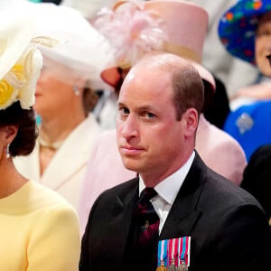 La princesse Anne d'Angleterre, Catherine Kate Middleton, duchesse de Cambridge, le prince William, duc de Cambridge - Les membres de la famille royale et les invités lors de la messe célébrée à la cathédrale Saint-Paul de Londres, dans le cadre du jubilé de platine (70 ans de règne) de la reine Elisabeth II d'Angleterre. Londres, le 3 juin 2022. 