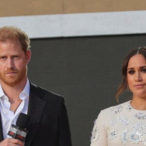 Prince Harry, Meghan Markle - A travers le monde, de nombreuses personnalités se sont mobilisées pour l'événement "Global Citizen Live". Le 26 septembre 2021. 