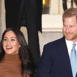 Le prince Harry, duc de Sussex, et Meghan Markle, duchesse de Sussex, en visite à la Canada House à Londres le 7 janvier 2020. 