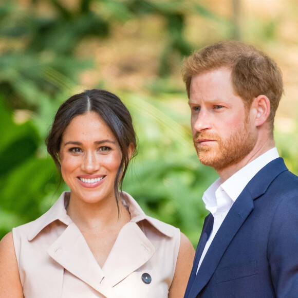 Le prince Harry, duc de Sussex, et Meghan Markle, duchesse de Sussex, se rendent à la réception des industries créatives et des entreprises à Johannesburg, le 2 octobre 2019. Sur place, le couple princier rencontre des représentants des milieux d'affaires britanniques et sud-africains dont des jeunes entrepreneurs locaux. 