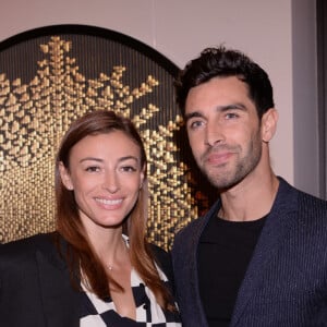 Rachel Legrain-Trapani (Miss France 2007) et son compagnon Valentin Léonard - Inauguration du restaurant italien gastronomique "Il Carpaccio" au Royal Monceau à Paris le 6 octobre 2021. © Rachid Bellak/Bestimage