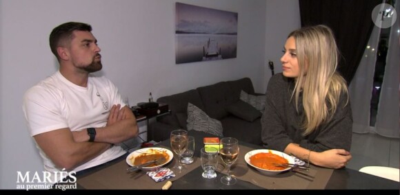 Alicia et Bruno lors de l'épisode de "Mariés au premier regard 2022" du 13 juin sur M6