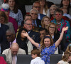 Kate Catherine Middleton, duchesse de Cambridge, le prince Louis, la princesse Charlotte, le prince George, Mike Tindall, Mia Tindall - La famille royale d'Angleterre lors de la parade devant le palais de Buckingham, à l'occasion du jubilé de la reine d'Angleterre. le 5 juin 2022