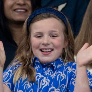 Mia Tindall - La famille royale d'Angleterre lors de la parade devant le palais de Buckingham, à l'occasion du jubilé de la reine d'Angleterre. le 5 juin 2022