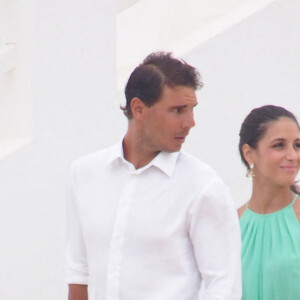 Rafael Nadal et sa petite amie Xisca Perello se rendent à un mariage à Formentera, le 19 juillet 2014 